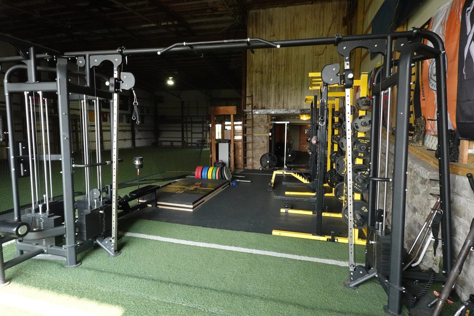 Rack row and lifting platforms at Steel Factory